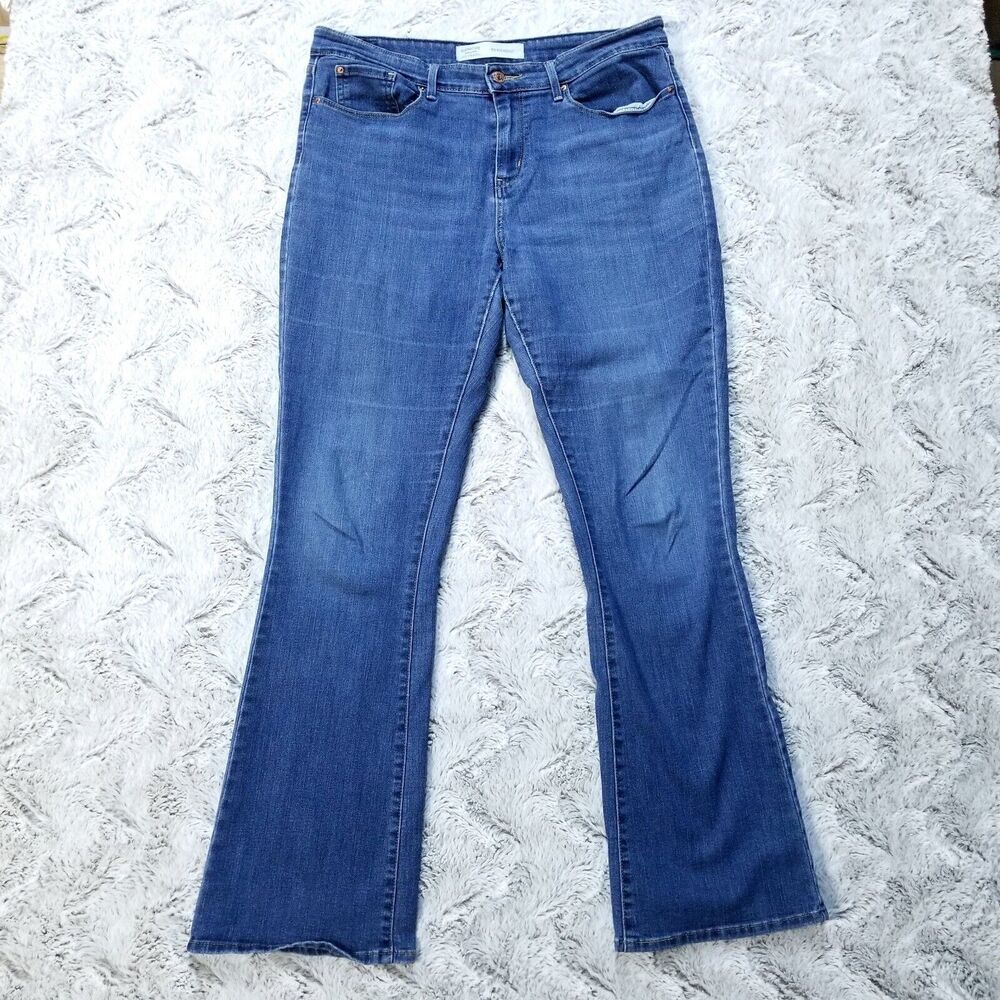 Signature by‎ Levis Jeans Womens 32x34 Blue Mid Rise Bootcut Medium Wash Denim